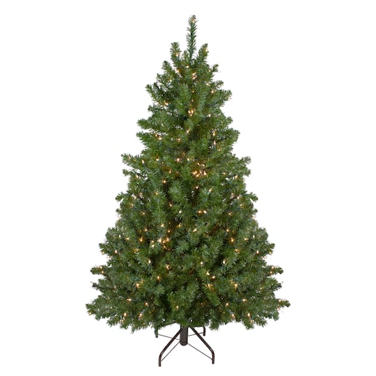 5Ft Pre-Lit Canadian Pine Artificial Christmas Tree, Clear Lights By Northlight in Green | 5 ft | Michaels®